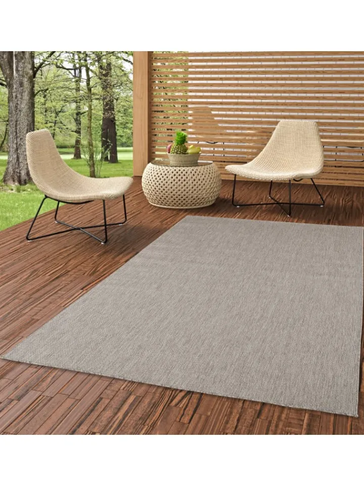 Pergamon Outdoorteppiche<In & Outdoor Teppich Flachgewebe Valencia Mix in Antraciet