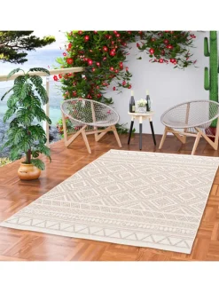 Pergamon Outdoorteppiche<In & Outdoor Teppich Flachgewebe Ottawa Ethno in Beige