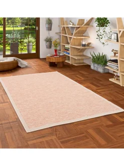 Pergamon Outdoorteppiche<In & Outdoor Teppich Flachgewebe Ottawa Bordüre in Terracotta