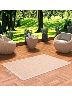 Pergamon Outdoorteppiche<In & Outdoor Teppich Flachgewebe Ottawa Bordüre in Terracotta