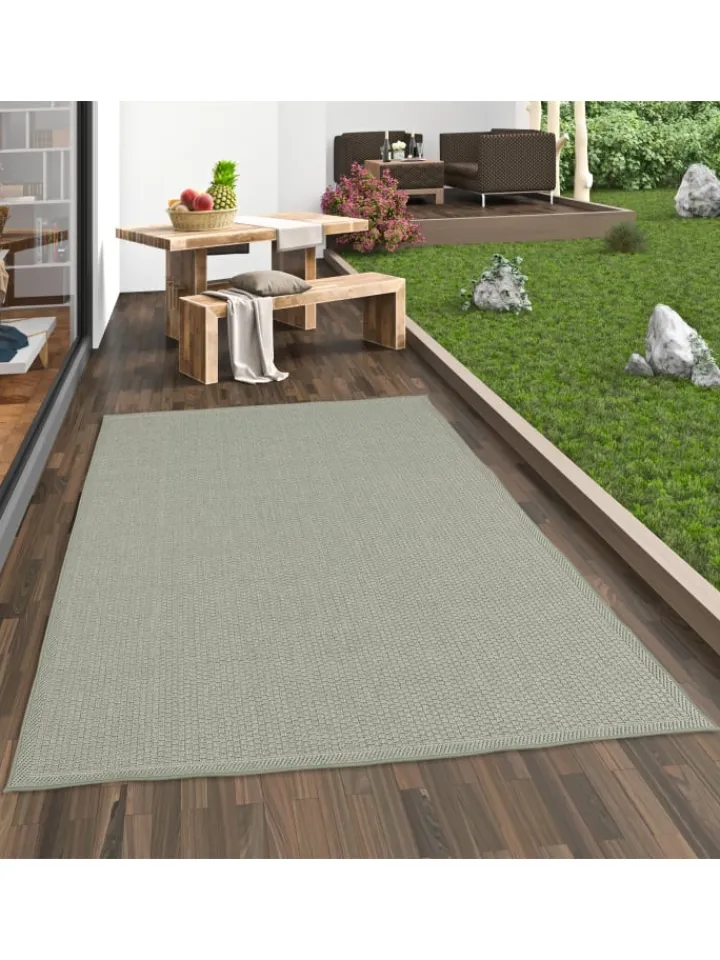Pergamon Outdoorteppiche<In & Outdoor Teppich Flachgewebe Marbella Uni in Groen