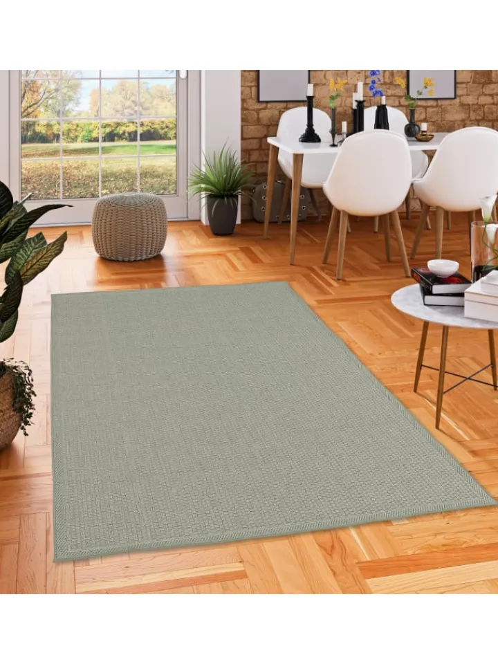 Pergamon Outdoorteppiche<In & Outdoor Teppich Flachgewebe Marbella Uni in Groen
