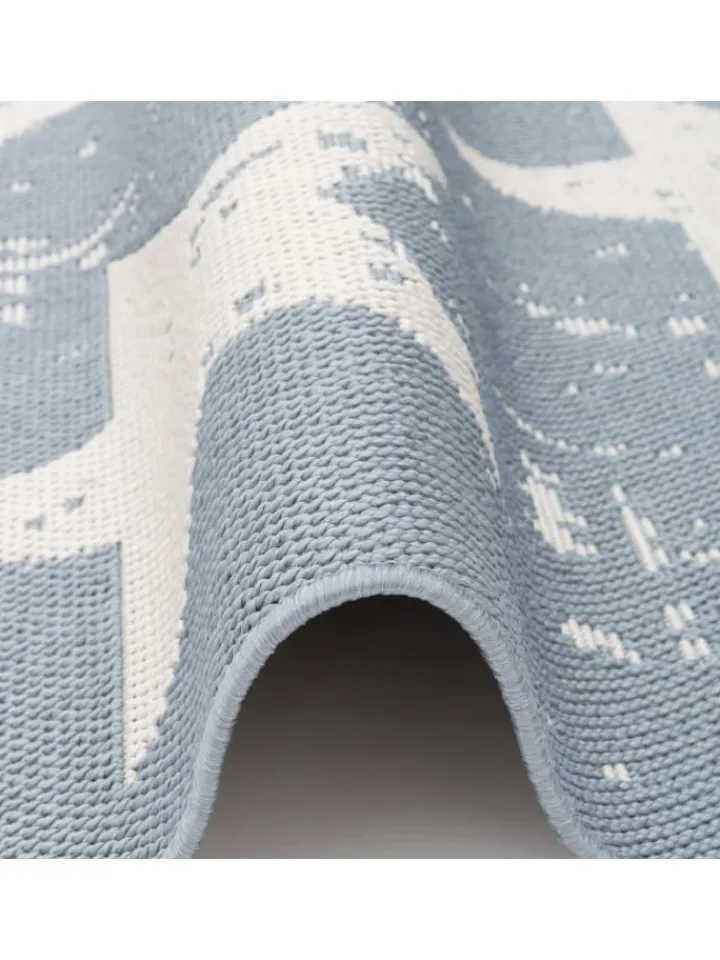 Pergamon Outdoorteppiche<In & Outdoor Teppich Flachgewebe Marbella Sterne in Blau