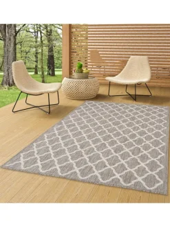 Pergamon Outdoorteppiche<In & Outdoor Teppich Flachgewebe Valencia Modern in Grijs