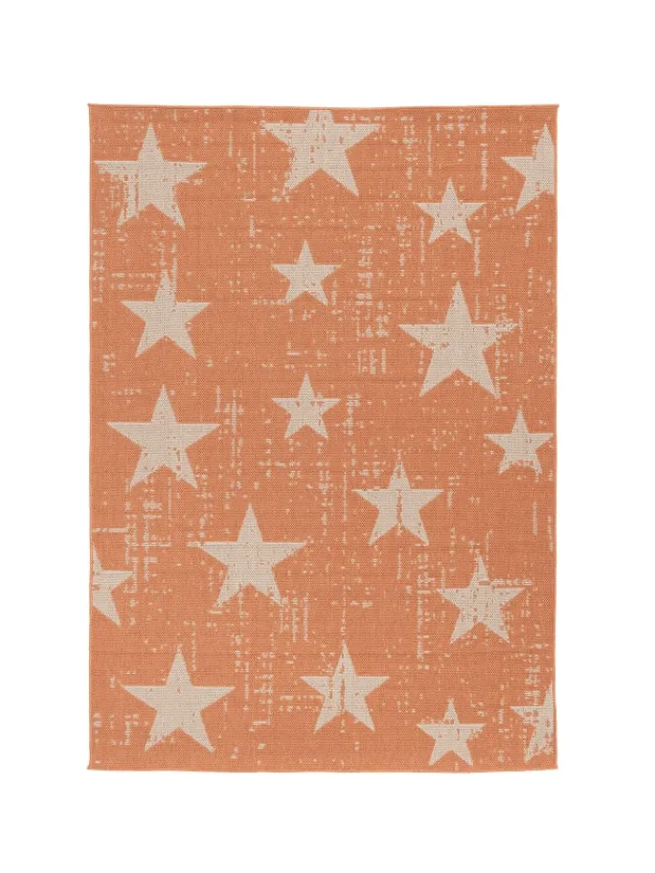 Pergamon Outdoorteppiche<In & Outdoor Teppich Flachgewebe Marbella Sterne in Orange