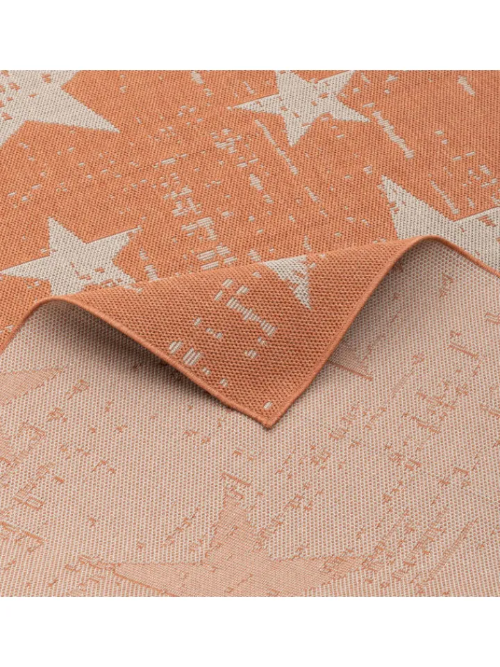 Pergamon Outdoorteppiche<In & Outdoor Teppich Flachgewebe Marbella Sterne in Orange