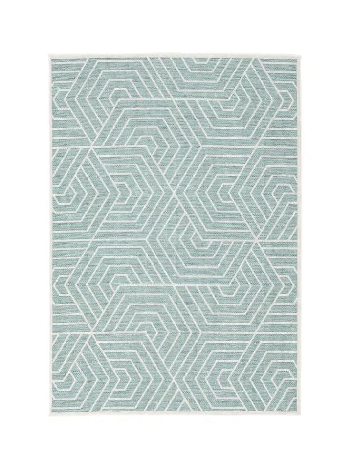 Pergamon Outdoorteppiche<In & Outdoor Teppich Flachgewebe Ottawa Trend in Mintgrün
