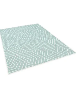 Pergamon Outdoorteppiche<In & Outdoor Teppich Flachgewebe Ottawa Trend in Mintgrün