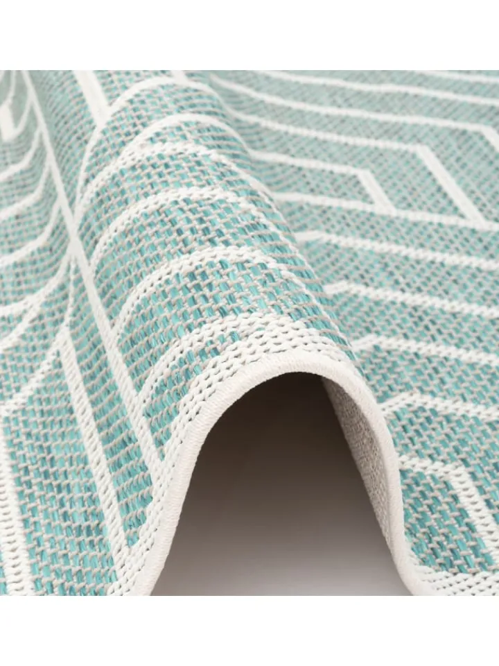 Pergamon Outdoorteppiche<In & Outdoor Teppich Flachgewebe Ottawa Trend in Mintgrün