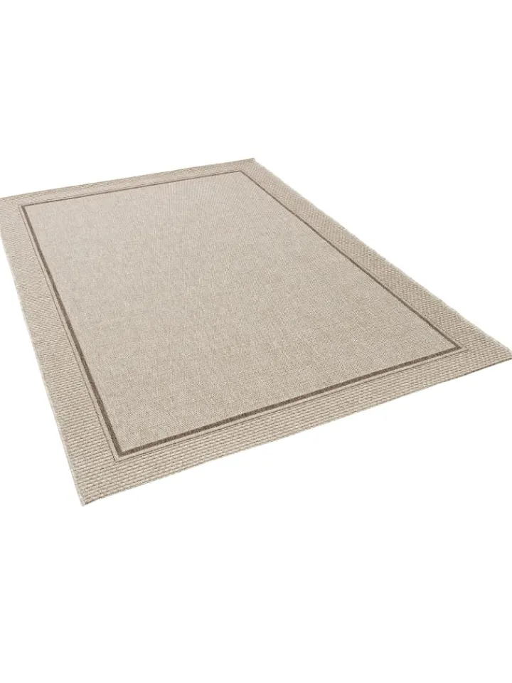 Pergamon Outdoorteppiche<In & Outdoor Teppich Natur Panama Bordüre in Grijs