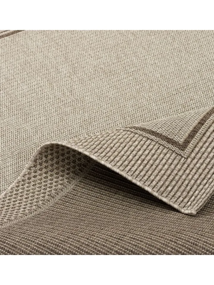 Pergamon Outdoorteppiche<In & Outdoor Teppich Natur Panama Bordüre in Grijs