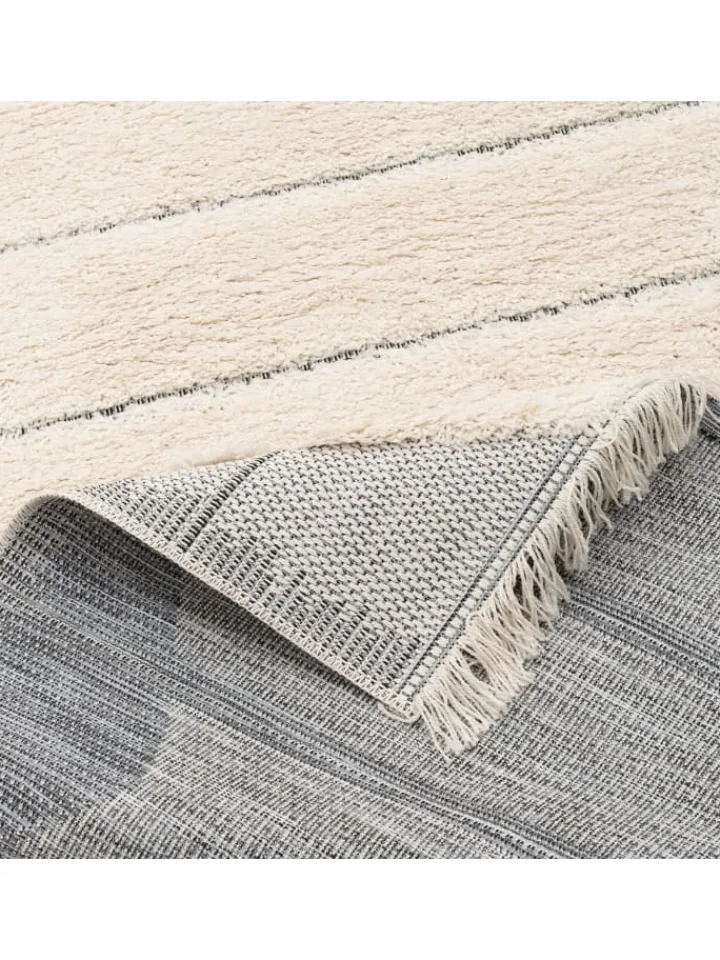 Pergamon Outdoorteppiche<In & Outdoor Teppich Shaggy Sylt Trend in Grijs