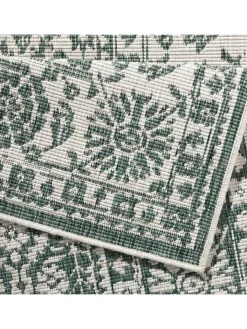 NORTHRUGS Teppiche & Fußmatten<In- & Outdoor Wendeteppich Curacao Grün Creme