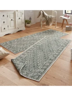 NORTHRUGS Teppiche & Fußmatten<In- & Outdoor Wendeteppich Curacao Grün Creme