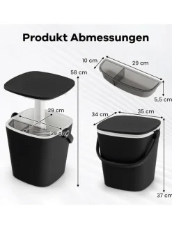 COSTWAY Gartenmöbel<3-in-1 Kühltisch Cool Bar in Schwarz