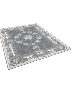Pergamon Outdoorteppiche<In- und Outdoor Teppich Beidseitig Cape Cod Bordüre in Grijs