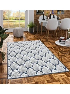 Pergamon Outdoorteppiche<In- und Outdoor Teppich Beidseitig Cape Cod Modern in Blau