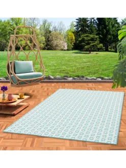 Snapstyle Outdoorteppiche<In- und Outdoor Teppich Beidseitig Cape Cod in Türkis