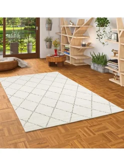 Pergamon Outdoorteppiche<In- und Outdoor Teppich Carpetto Rauten in Creme