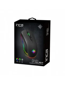 Inca Tablets, Konsolen & Elektronisches Spielzeug<IMG-327 PRO Optisch Gaming Maus 4800 DPI RGB-Logo-Effekt schwarz in schwarz