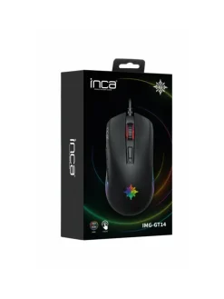 Inca Tablets, Konsolen & Elektronisches Spielzeug<IMG-GT14 Optisch Gaming Maus Mouse 3600 DPI RGB-Logo in Schwarz