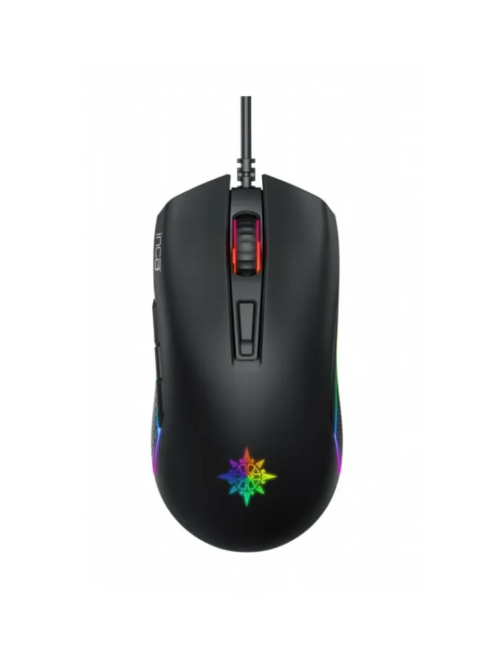 Inca Tablets, Konsolen & Elektronisches Spielzeug<IMG-GT14 Optisch Gaming Maus Mouse 3600 DPI RGB-Logo in Schwarz