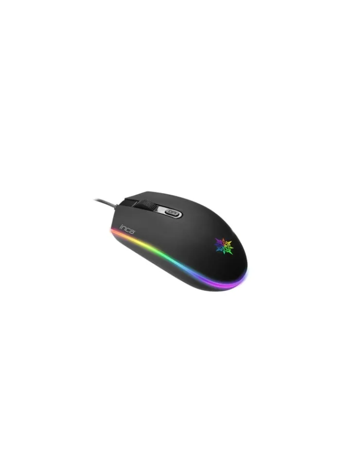 Inca Tablets, Konsolen & Elektronisches Spielzeug<IMG-GT13 PRO Optisch Gaming Maus Mouse 1200 DPI RGB-Logo-Effekt in Schwarz