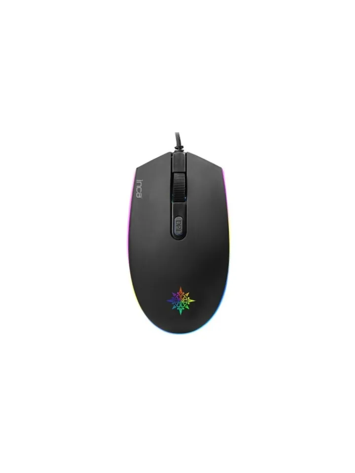 Inca Tablets, Konsolen & Elektronisches Spielzeug<IMG-GT13 PRO Optisch Gaming Maus Mouse 1200 DPI RGB-Logo-Effekt in Schwarz