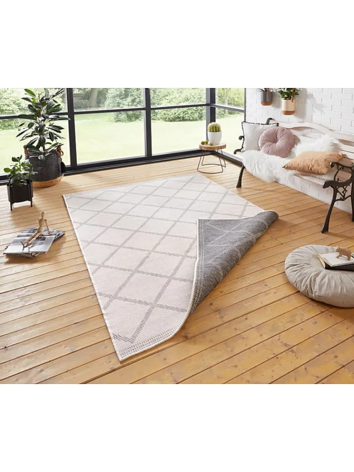 NORTHRUGS Outdoorteppiche<Indoor-/ Outdoor-Teppich "Corsica" in Grau/ Creme