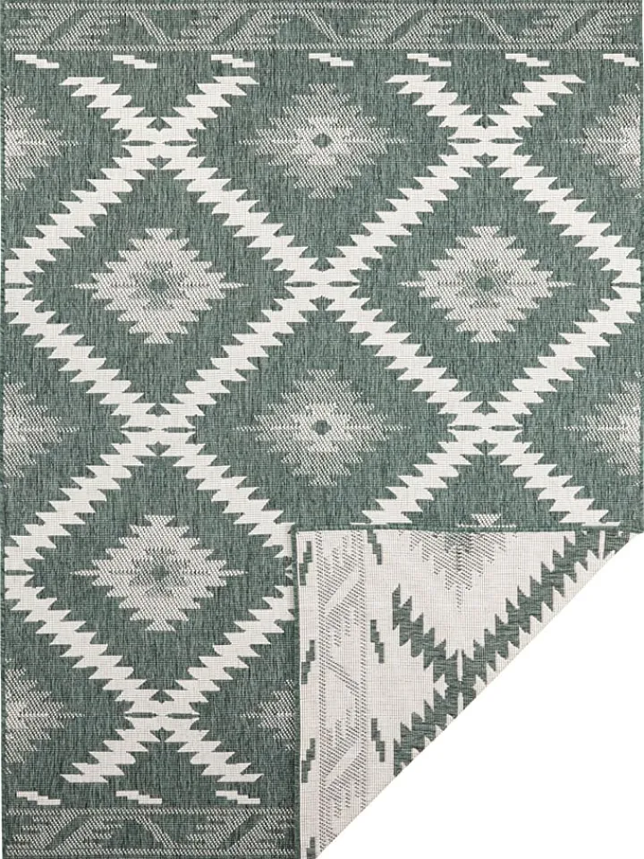 NORTHRUGS Teppiche & Fußmatten<Indoor-/ Outdoor-Teppich "Malibu" in Grün/ Creme