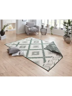 NORTHRUGS Teppiche & Fußmatten<Indoor-/ Outdoor-Teppich "Malibu" in Grün/ Creme