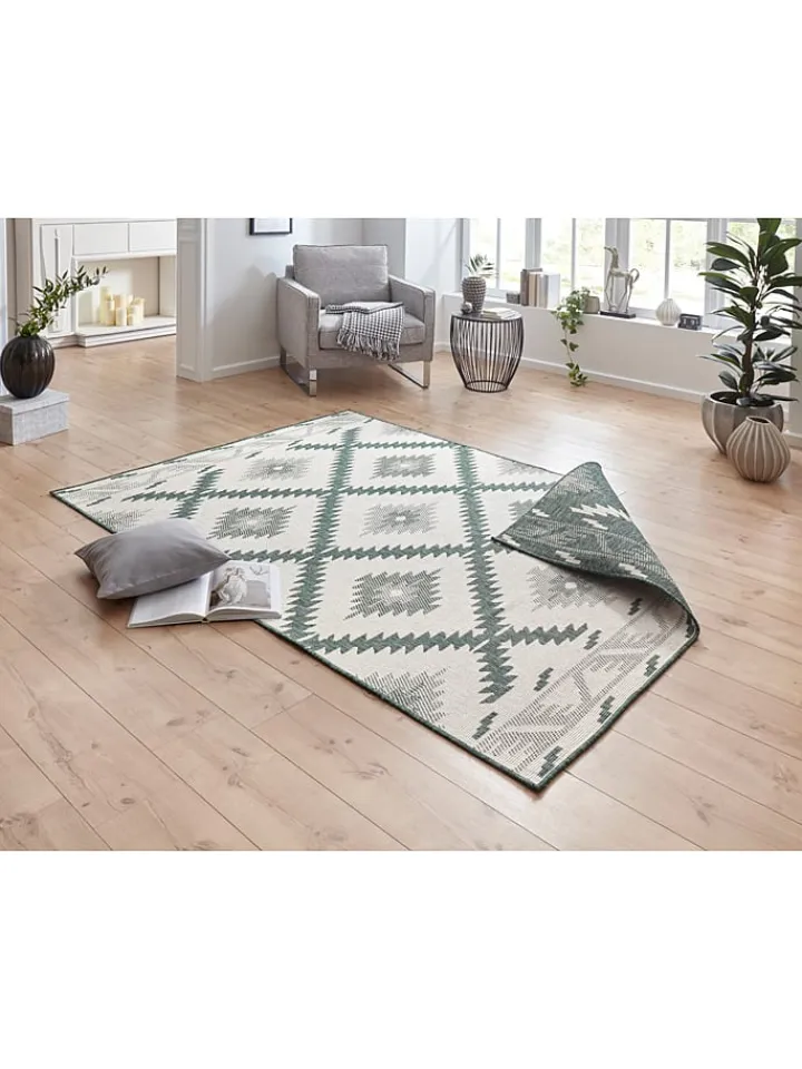 NORTHRUGS Teppiche & Fußmatten<Indoor-/ Outdoor-Teppich "Malibu" in Grün/ Creme