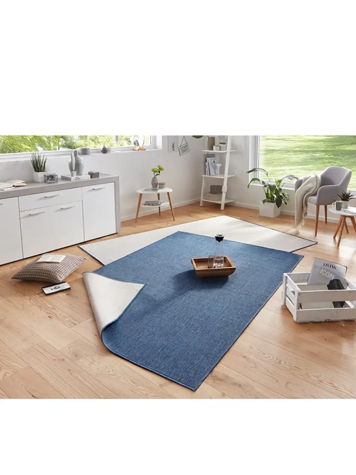 NORTHRUGS Outdoorteppiche<Indoor-/ Outdoor-Teppich "Miami" in Blau/ Creme
