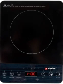 Alpina Küchenelektronik<Induktionskochfeld in Schwarz - (B)27 x (H)37 x (T)6 cm