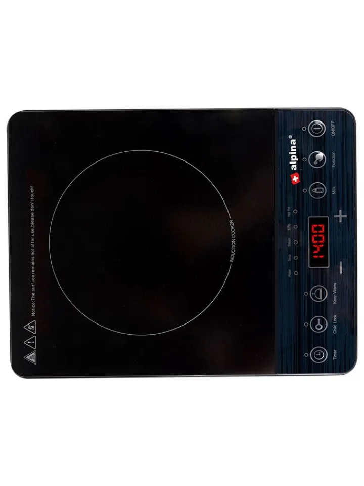 Alpina Küchenelektronik<Induktionskochfeld in Schwarz - (B)27 x (H)37 x (T)6 cm