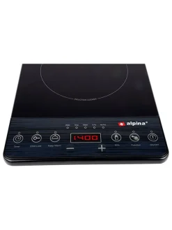 Alpina Küchenelektronik<Induktionskochfeld in Schwarz - (B)27 x (H)37 x (T)6 cm
