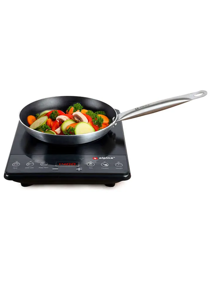 Alpina Küchenelektronik<Induktionskochfeld in Schwarz - (B)27 x (H)37 x (T)6 cm