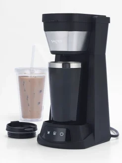 Petra Küchenelektronik<2in1-Eiskaffee-Maschine in Schwarz/ Silber