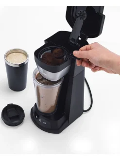 Petra Küchenelektronik<2in1-Eiskaffee-Maschine in Schwarz/ Silber