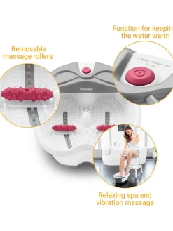 Medisana Pflege & Gesundheit<2in1--Faltbares Fußsprudelbad "FS 300" in Weiß/ Grau