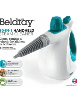 Beldray Weitere Haushaltshelfer<10in1-Handdampfreiniger in Weiß/ Blau