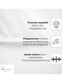 COFI 1453 Betten & Matratzen<Inkontinenz Matratzenauflage Matratzenschoner Wasserdicht Bett Schutz in Weiß