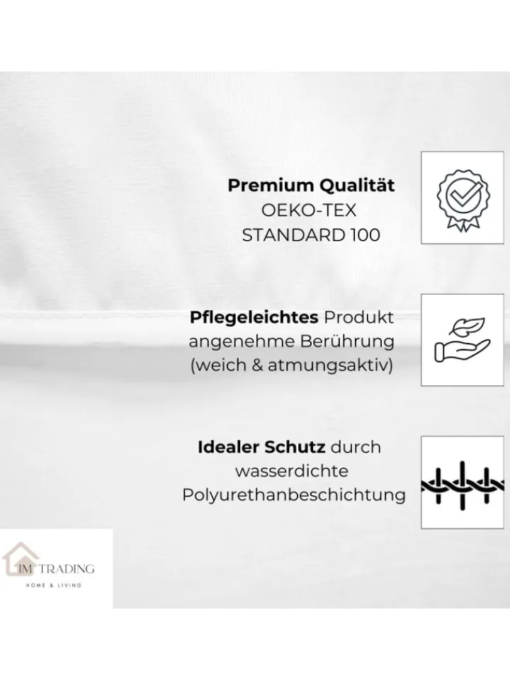 COFI 1453 Betten & Matratzen<Inkontinenz Matratzenauflage Matratzenschoner Wasserdicht Bett Schutz in Weiß