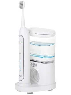 Adler Europe Zahn & Mundpflege<2-in-1-Schallzahnbürste mit Munddusche "AD 2180" in Weiß