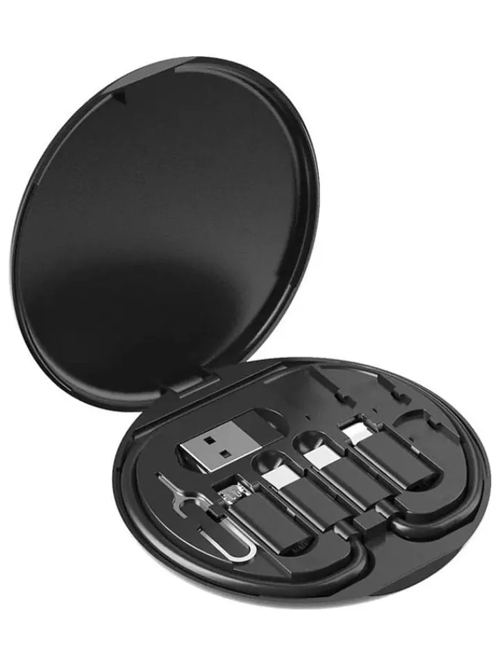 SWEET ACCESS Technikzubehör<6-in-1-USB-Adapter mit SIM-Kartenfach in Schwarz