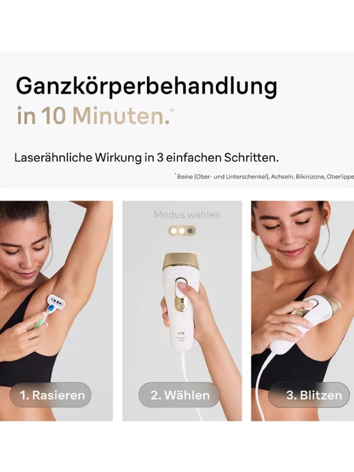Braun Technik|Pflege & Gesundheit<IPL-Haarentfernungsgerät "Silk-expert Pro IPL PL5152" in Weiß/ Gold