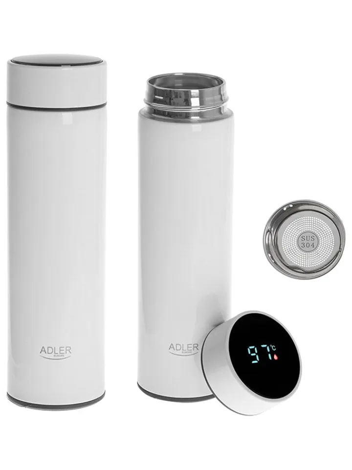 Adler Europe Aufbewahren & Servieren<Isolierfalsche "AD 4506" in Weiß - 473 ml