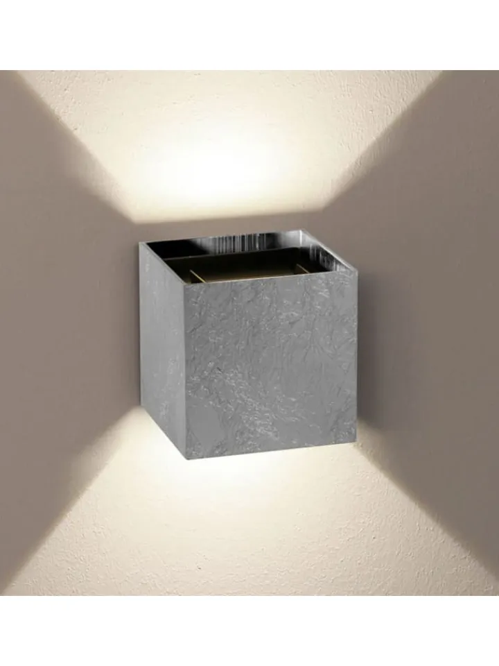 s.LUCE Leuchtmittel<Ixa Abdeckung quadratisch für Ixa Basis in Blattsilber