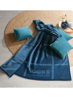LOOKS by Wolfgang Joop Wohndecken & Plaids<Jacquard, Baumwollmischung Wohndecke in blau