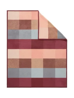 Erwin Müller Wohndecken & Plaids<Jacquard, Baumwollmischung Wohndecke Bari in dunkelrot